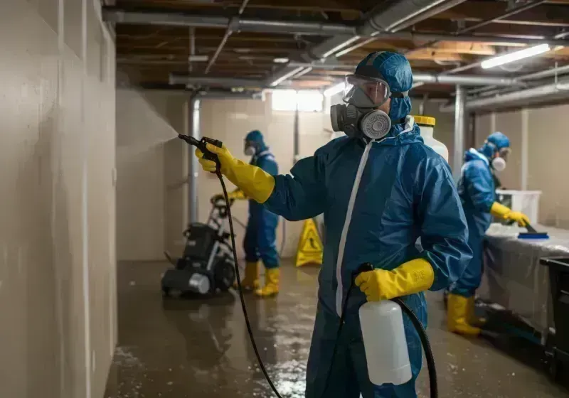 Basement Sanitization and Antimicrobial Treatment process in South Milwaukee, WI